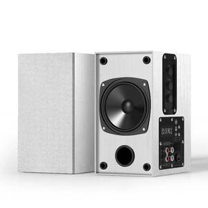 Elimavi 30W X 2 Powered Bookshelf Speakers - 3.5-RCA Input for Turntable, TV, PC, Record Player Speakers with 4 Inch Woofer & Wall Mounted, White