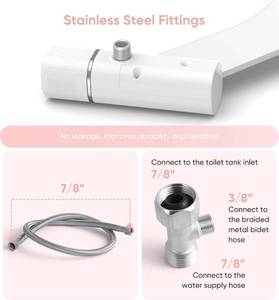 lot 15535 image: Ultra-Slim Bidet Attachment, Adjustable Fresh Cold Water Pressure