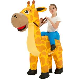 lot 15536 image: One Casa Blow Up Costume,Inflatable Costumes for Kids,Ride On Giraffe Costume,Halloween Costumes for GirlsBoys (7-10YRS)