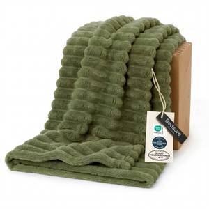 lot 15537 image: Bedsure GentleSoft Christmas Throw Blanket for Couch - Cozy Soft Blankets for Women, Cute Small Fleece Christmas Throws Gifts for Teens Girls Room Home Decor, Moss, 50x60 Inches