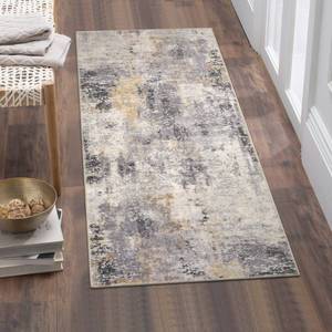 lot 15552 image: Lahome Modern Abstract Gray Bathroom Runner Rug, 2x4.3 Washable Laundry Room Runner, Soft Non Slip Low Pile Throw Carpet Runner for Entryway Kitchen Hallway Doorway Bedroom