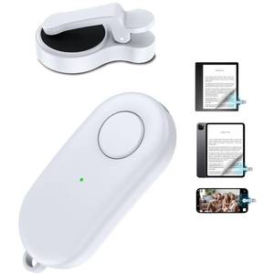 lot 16374 image: Remote Control Page Turner for Kindle Paperwhite Oasis Kobo eReaders,Kindle Clicker Page Turner Accessories for iPhone,iPad, Android Tablets Reading Novels,Video Record&Shutter Selfie (Light White)