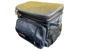 lot 16376 image: Star Pattern Insulated Lunch Bag with Side Pockets