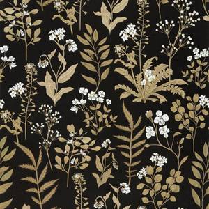 lot 16378 image: Abyssaly Vintage Floral Wallpaper Peel and Stick Boho, Black and Gold Academic Contact Paper, Self Adhesive Removable Moody Wallpaper for Wall Cabinets 17.7 in X 118 in