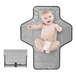 lot 16393 image: Portable Changing Pad for Baby, Waterproof Travel Changing Pads for Moms, Dads, with Built-in Pillow, Excellent Baby Shower, Registry Gifts