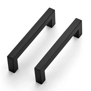lot 16431 image: Ravinte 20 Pack 4-12 Inch Kitchen Square Cabinet Handles Matte Black Pulls Black Drawer Pulls Kitchen Cabinet Hardware Handles