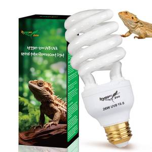lot 16451 image: UVB Bulb for Reptiles, 10.0 26W UVB Light for Reptiles, Hygger zoo UVA UVB Reptile Light Bulb Reptile UVB Bulb UVB Light for Bearded Dragon Turtle Lizard Reptile Lamp Terrarium Lamp for Desert Reptile