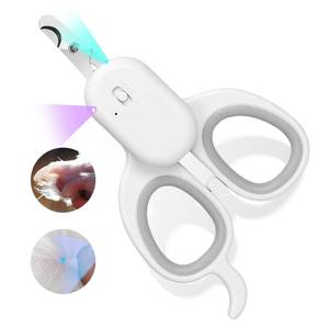 lot 16461 image: PAKEWAY Pet Nail Clipper with LED & -U-V Light, Cat Claw Trimmer with Ultra Bright LED Light for Nail Bloodline to Avoid Over Cutting, Sharp Angled Blade Grooming Tool for Dog Cat Rabbit Small Animals