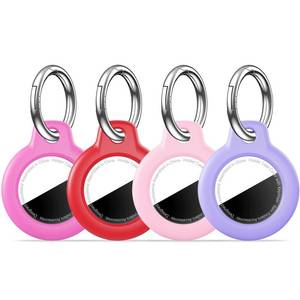 lot 16475 image: MOLOSLEEVE 4 Pack Case for AirTag 2nd Gen (2026) & 1st Gen, Holder Anti-Scratch Protective Cover for Air Tags, Mens Womens Keyrings & Keychains for Keys, Luggage, Pink Multicolor