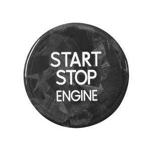 lot 16483 image: QianBao Compatible with Black Forged Carbon Fiber Start Stop Button Cover Car Engine Push Start Ignition Switch for Lexus is 200T 250 300 350 RCF RC200T 300 350 NX 200 300