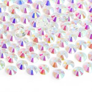 lot 16484 image: Jollin Glue Fix Flatback Rhinestones Glass Diamantes Gems for Nail Art Crafts Decorations Clothes Shoes(ss20 1440pcs,Transparent AB)
