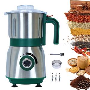 lot 17396 image: Versatile Kitchen Grinder  500W Electric Mill  Grinds Spices, Nuts, Grains, Coffee  3 Stainless Steel Blades  Dry Use (Green)