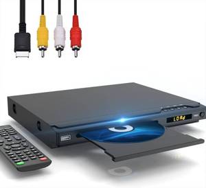 lot 17400 image: HDMI DVD Players for TV, All Region Free DVD Player with HDMI&RCA Cable, Remote Control, Dual Microphone Ports, USB Input, Support NTSCPAL System