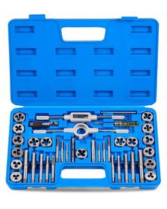lot 17408 image: Orion Motor Tech Tap and Die Set Metric  M3, M4, M5, M6, M7, M8, M10, M12 Tap Set and Die Set  Thread Repair Kits for Threading and Rethreading Internal and External Threads