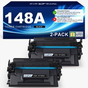 lot 17416 image: INK E-SALE 148A Toner Cartridge Black 4001n 4101fdw (with Chip) Compatible Replacement for HP 148 148A 148X W1480A W1480X for HP Pro MFP 4101fdw 4101fdn 4001dw 4001dn 4001n Printer (2 Pack)