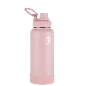 lot 18132 image: Takeya - 51012 Takeya Actives Insulated Stainless Steel Water Bottle with Spout Lid, 40 oz, Blush