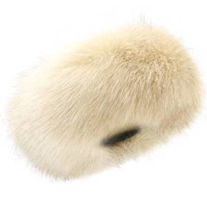 lot 18138 image: RANOME Faux Fur Headband for Women Elastic Fuzzy Thick Earmuffs Winter Headwrap Ear Muffs Furry Ear Warmers Cold Weather (Beige)