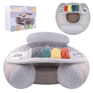 lot 18174 image: Upgraded Blublu Park Baby Donut Sit Me Up Floor Seat for 3-36 Months, Wider U-Shape Inflatable Baby Seat with Cover, Activity Chair for Sitting up, Sensory Tray Suitable for Development, Piano