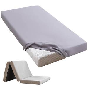 lot 18184 image: Cot Sheets 25 x 75 Small Single Sheet Fitted for Milliard Trifold Mattress Folding MattressRVs BunkGuest BedsArmy CotsTravel Size Mattress, Ultra Soft & Breathable Bottom Sheet(Gray, Single,6)