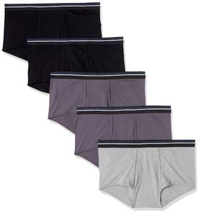lot 18187 image: Amazon Essentials Mens Cotton Breathable Tag-Free Briefs Underwear, Pack of 5, BlackCharcoalGrey, 6X-Large Big