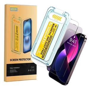 lot 18188 image: aotepute 2-Pack Screen Protector for iPhone 16 (6.1 inch) - 9H Hardness, Anti-Fingerprint, Magnetic Auto-Install, Bubble-Free Installation, Ultra-Clear Tempered Glass