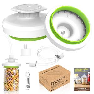lot 18189 image: Mason Jar Vacuum Sealer, Jar Sealer and Accessory Hose for Foodsaver, Food Storage Vacuum Sealer Jar Attachment Kit with Lid Opener for Wide-Mouth & Regular-Mouth Mason Jar