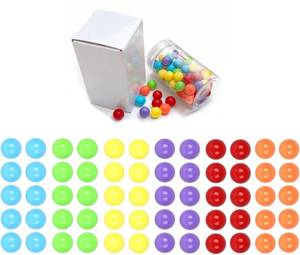 lot 18192 image: Witlans 60pcs Chinese Checker Game Replacement Balls,6 Solid Color 14mm Acrylic Marbles for Marble Run, Aggravation Traditional Games