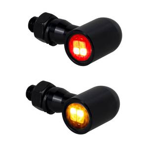 lot 18198 image: QUASCO Rear Motorcycle LED Turn Signals Universal Mini Size Brake Tail Light Blinkers Compatible with Harley Honda Kawasaki Suzuki Triumph Yamaha