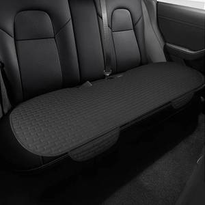 lot 18200 image: GAOLAOSY Car Rear Seat Cover, Breathable Linen Automotive Seats Cushion, Anti-Slip Vehicle Seat Pad with Storage Pocket, Universal Auto Seats Protection Mat (Black)