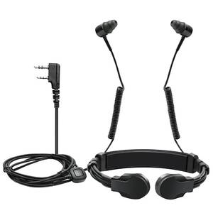 lot 18205 image: BAOFENG Adjustable Throat Mic Walkie Talkie Earpiece with Finger PTT and Two Earplugs UV-5R BF-F8HP UV-82 AR-152 Retevis RT22 RT68 RB26 BF-888S H-777 Walkie-talkies