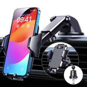 lot 18206 image: VANMASS Car Dashboard Phone Holder Universal Powerful Suction Cup Mount, Dash Windshield Air Vent Truck Stand Compatible with All Phones Black