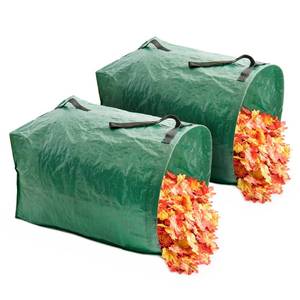 lot 18216 image: MEKKAPRO Big Gulp Leaf Bags, 2-Pack Lawn Bags with Reinforced Handles, 53 Gallon, Reusable Yard Waste, Garden Waste Bag, Garden Bag for Debris, Lawn Leaf Collector