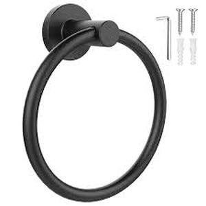 lot 14103 image: SetSail Black Stainless Steel Bath Towel Ring