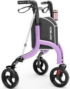 lot 15499 image: Homeland 3 Wheel Rollator Walker Model RW310 Purple