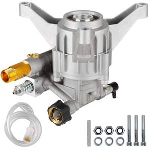 lot 3873 image: MUTURQ Vertical Pressure Washer Pump 78 Shaft, 3000 PSI, 2.5 GPM Replacement Power Washer Pump, Compatible with gcv190, 308653078, Rear facing, M22-14mm Outletin