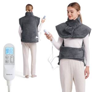 lot 3897 image: Bedsure Heating Pad for Back with Abdomen Belt - Valentine Birthday Gifts for Seniors Women Mom Men, Electric Heated Pad for Neck and Shoulders, Fast Heating Large 24x34in, ETL Certified, Greyin