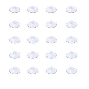 lot 4025 image: AQUANEAT 20 Packs Suction Cups 0.8 Inch Clear Sucker Pads Without Hook for Glass Home Organization Decoration