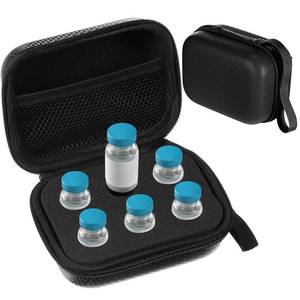 lot 4033 image: Teenyyou 6 Slots Insulin Peptide Fridge Carrying Case Vial Holder Storage Protector Bag, Fits Standard 10ml Vials, Insulin Cooler Travel Kits Case Organizer Diabetes Protector(Black)