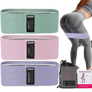 lot 4043 image: 3 Levels Booty Bands Set, Resistance Bands for Working Out, Exercise Bands for Women Legs and Butt, Yoga Starter Set