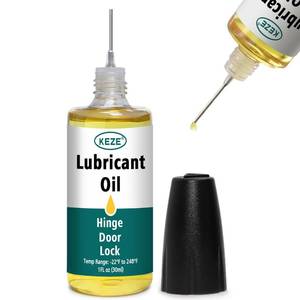 lot 4049 image: Keze Door Hinge Lubricant Door Squeaky Fix Lubricating Oil for Noise Synthetic Knife Oil Lube for Lock Hinge Hair Trimmers Knife Pivot Machine Tools Watch Keyhole with Needle Oiler 1 oz, 1 Pcs