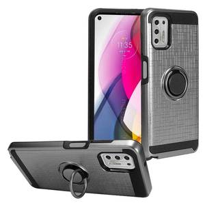 lot 4096 image: CELZEN - for Motorola Moto G Stylus 4G 2021, XT2115 - Phone Case wRing Stand - RS2 Gray