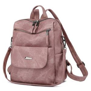 lot 4106 image: ROOSALANCE Backpack Purse for Women, Women Leather Back pack Purse Waterproof Anti-theft Shoulder Bags Handbags, Fashion Ladies Backpack for Daily Travel Work (Pink)