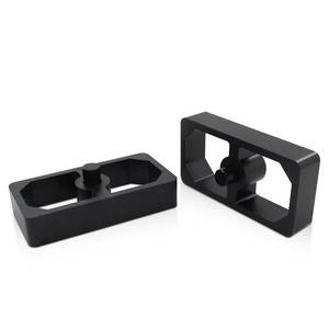 lot 4122 image: LVOUP 1 Inch Universal Billet Aluminum Leaf Spring Lowering Block Kit for Ride Height Adjustment 2 Pack Black
