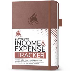 lot 4147 image: Clever Fox Income and Expense Tracker � Accounting and Bookkeeping Ledger Book for Small Business � 1-Year Record Notebook, A5 (Dark Terracotta)