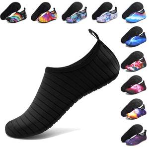 lot 4169 image: ANLUKE Water Shoes Barefoot Aqua Yoga Socks Quick-Dry Beach Swim Surf Shoes for Women Men BlackSolid 4243
