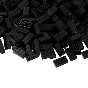 lot 4180 image: Feleph 100pcs 2x4 Bricks Black Pieces Parts Classic Building Creative Play Blocks Set Parts Toy Accessories Compatible with 3001 Major Brick Brands