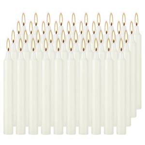 lot 6017 image: YOROXRG Set of 40 Ivory Candles Mini Unscented Taper Candles for Christmas,Household, Wedding, Rituals, Prayer, Birthdays, Meditation, Altar,Party and Home Dcor Candlesticks - 4 Inch Tall