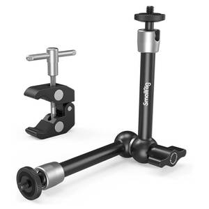 lot 6278 image: SMALLRIG Clamp w 14 and 38in Thread and 9.8 Inches Adjustable Friction Power Articulating Magic Arm with 14in Thread Screw for LCD MonitorLED Lights - KBUM2732B incompletein