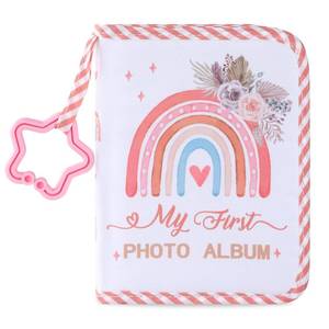 lot 6283 image: Babyfts My First Family Album Soft Photo Cloth Book Boho Rainbow My First Book of Photos Baby Memory Album Gift Holds 4x6 Pictures for Babies Newborn Toddler and Kids Baby Shower