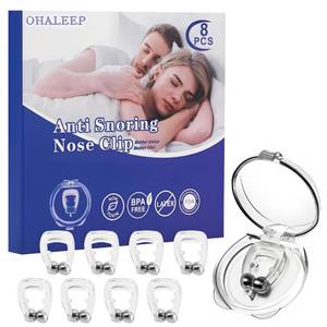 lot 6291 image: OHALEEP Anti Snoring Devices, Snore Stopper with Adjustable Magnet, Silicone Nose Clip Stop Snoring, Effective to Relieve Snoring, Snoring Solution for Comfortable and Quieter Sleep, White,M set of five
